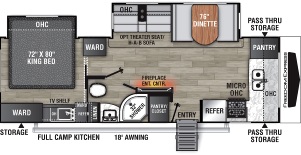 2024 Freedom Express Ultra Lite Travel Trailer Model 259FKDS Floor Plan